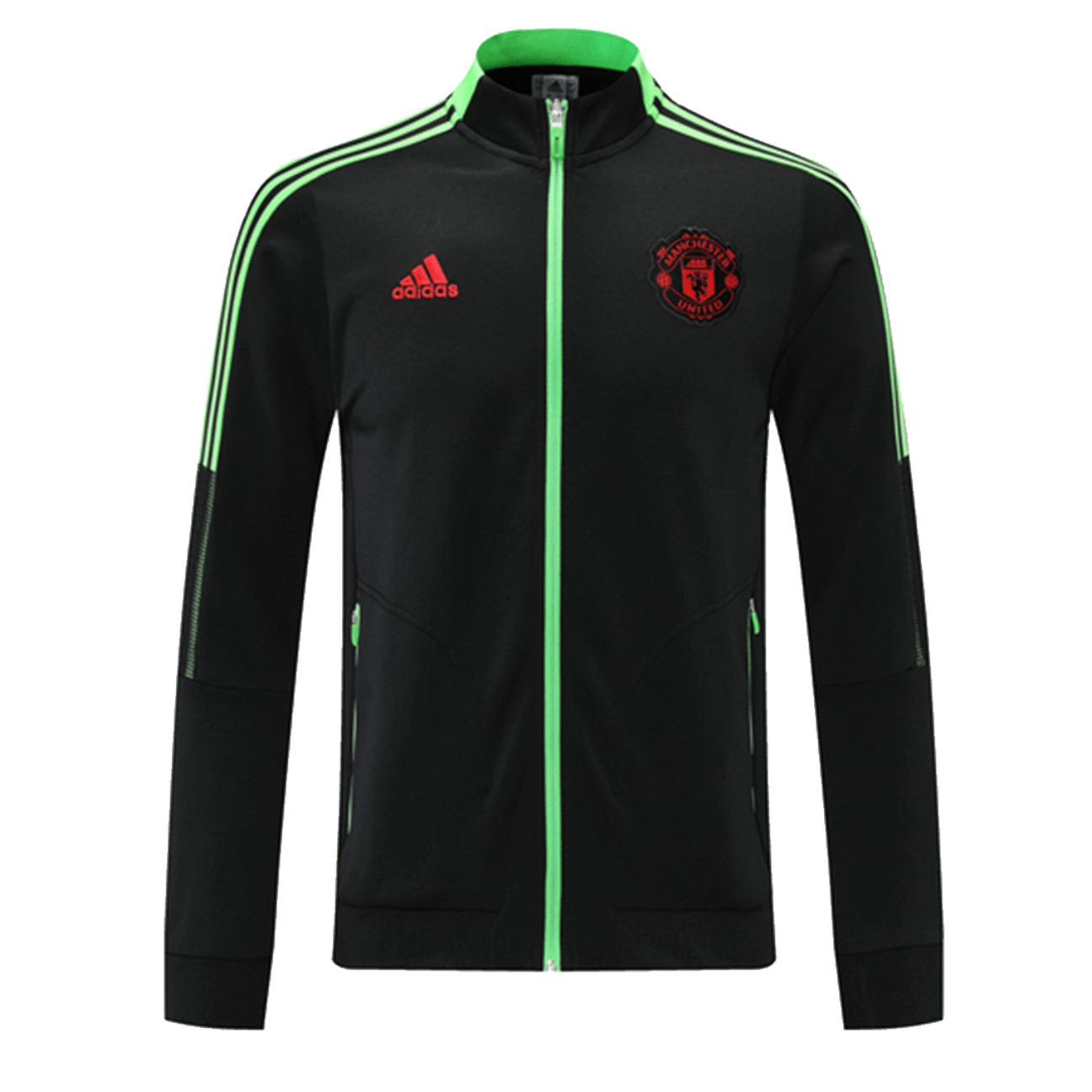 Manchester United 2021/22 Black&Green Anthem Jacket - Free Shipping ...